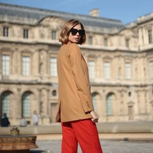 French Made Camel Wool Blazer